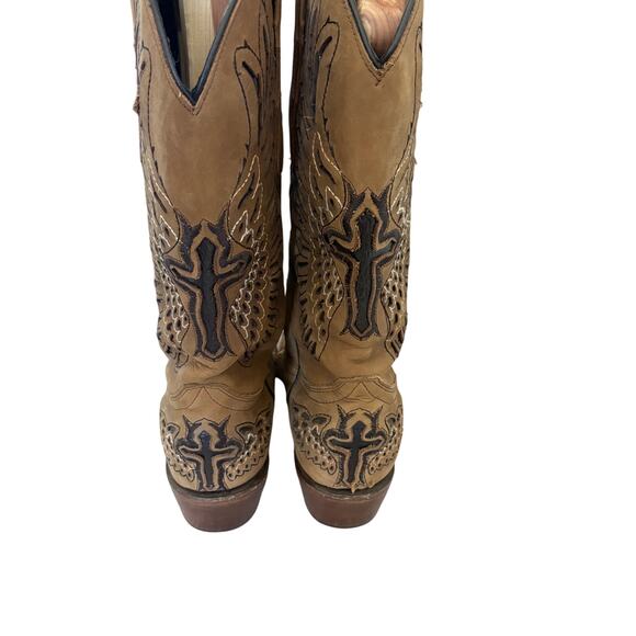 Cowboy boots women's size 8 El General Limited Ed Cross Wing Boots Western Core - Picture 9 of 12